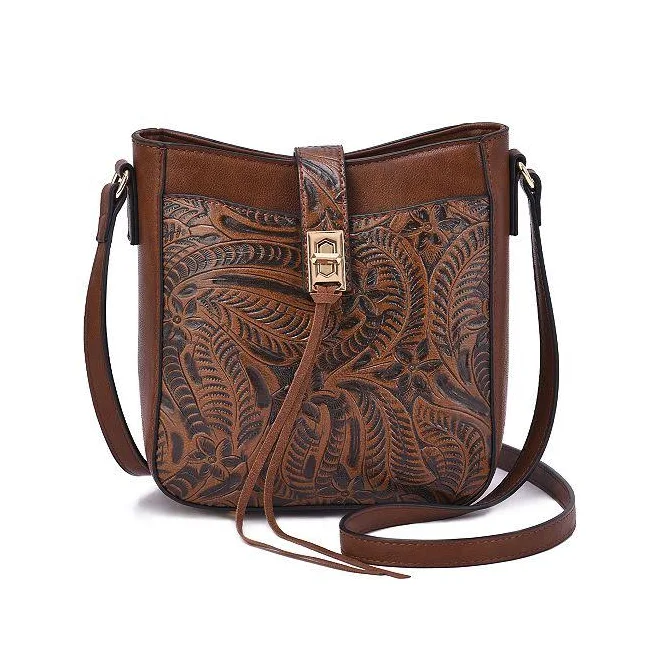 bag Mellow World Mikey Embossed Tooled Crossbody Bag Kohl's $55.2