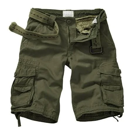 shorts Men's Cotton Work Casual Cargo Shorts with 6 Pockets Walmart - TRGPSG $29.99