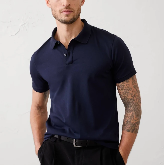 top Men's Slim Luxe Touch Polo Banana Republic Factory $39