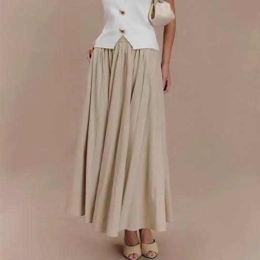 skirt Meshki Clarence White Linen Maxi Skirt meshki.us $115
