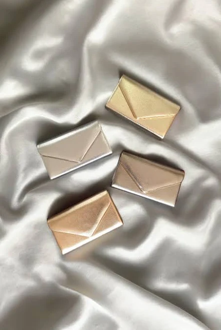 bag Metallic Faux Leather Envelope Clutch Etsy - Seller $28.13