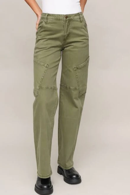 pants Mica Denim High Rise Wide Cargo Pants Mixology Clothing Co. $70