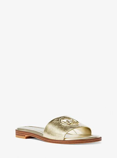 shoes Michael Kors Carissa Crackled Metallic Slide Sandal Michael Kors $79