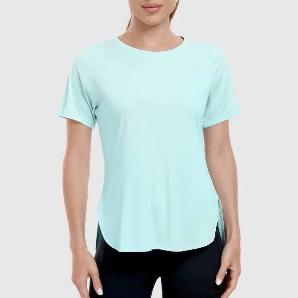 hiking outfits Mier Women's Lightweight Crew Neck Workout Shirt with UPF 50+ Sun Protection MIER $26.99