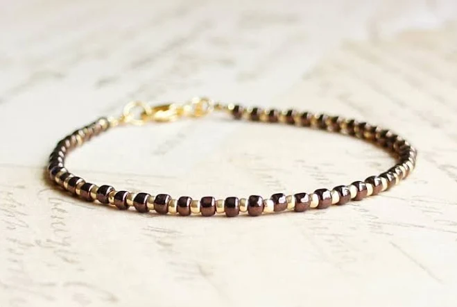 accessory Minimalist Seed Bead Bracelet Etsy - SentimentoShop $12.75