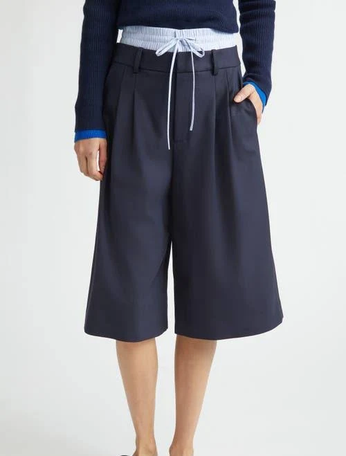 culottes MONSE Women's Double Waistband Stretch Wool Culotte Pants Nordstrom $990