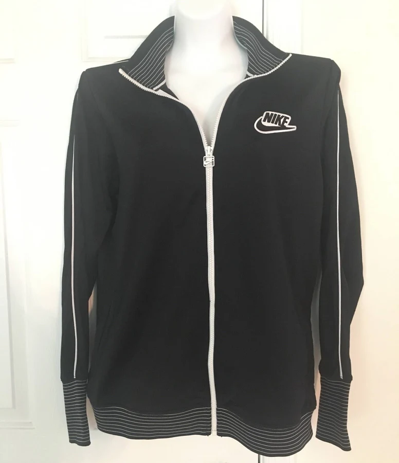 outerwear Nike Navy Blue With White Piping Zipper Track Jacket Size XL eBay $15