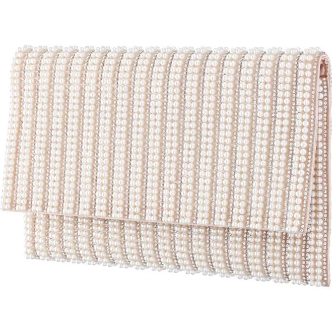 bag Nina Crystal & Imitation Pearl Clutch Nordstrom $88