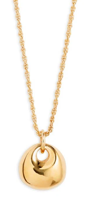 accessory Nordstrom 14K Gold Plated Demi Fine Sculpted Pendant Necklace Nordstrom $45.5
