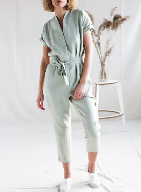 jumpsuit Offon Clothing Linen Jumpsuit Etsy - OffOn $194.25