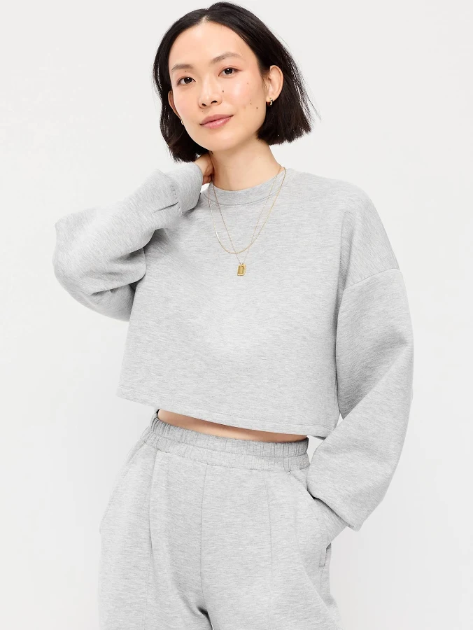 top Old Navy Women's Bounce Fleece Cropped Sweatshirt Old Navy $28