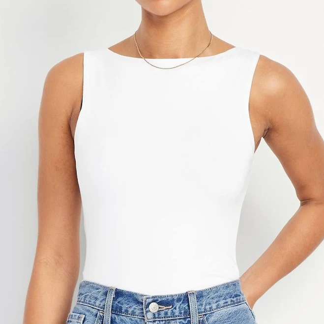 top Old Navy Women's Hug Double-Layer Boat-Neck Top Old Navy $19.99