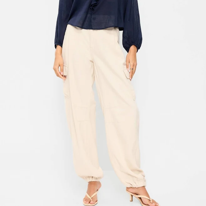 cargo pants Old Navy Women's Twill Barrel Cargo Pants Old Navy $32