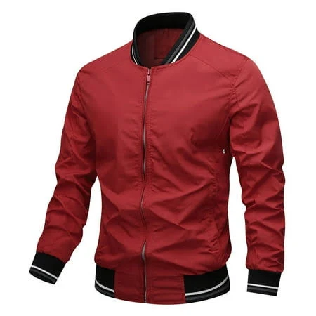 outerwear Olyvenn Men's Lightweight Windproof Bomber Jacket Walmart - TrendyDressLand $26.57