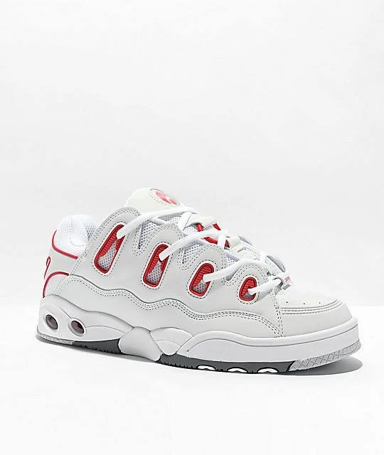 shoes Osiris D3 OG Shoes - White/Red/Grey Zumiez $46.96