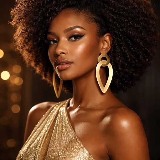 accessory Oversized Gold Geometric Statement Earrings, Large Sculptural Teardrop Hoops for Fashion Runway Etsy - LakaLuka $86.79