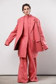 top oversized linen shirt - coral theholybase.com $21.19