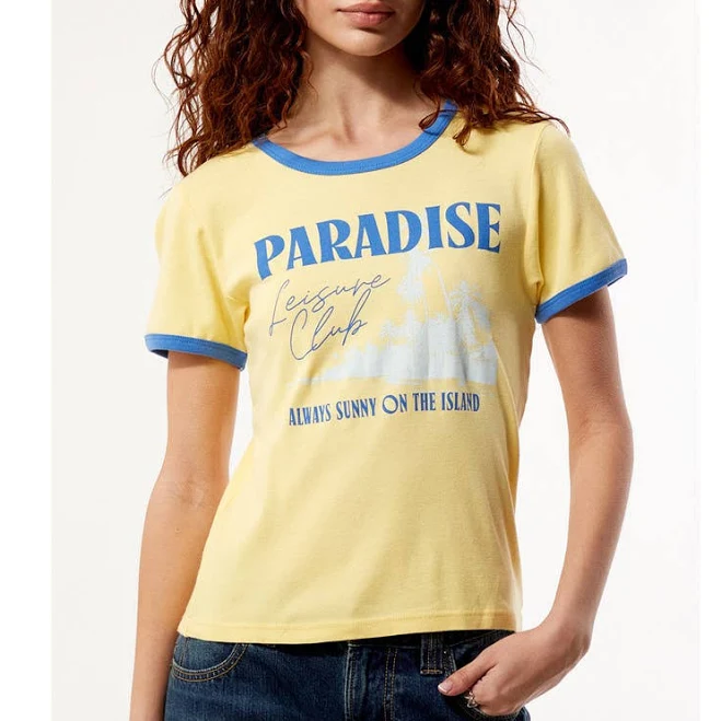 top PacSun Women's Paradise Skimmer Ringer Graphic T-Shirt Nordstrom $32.95