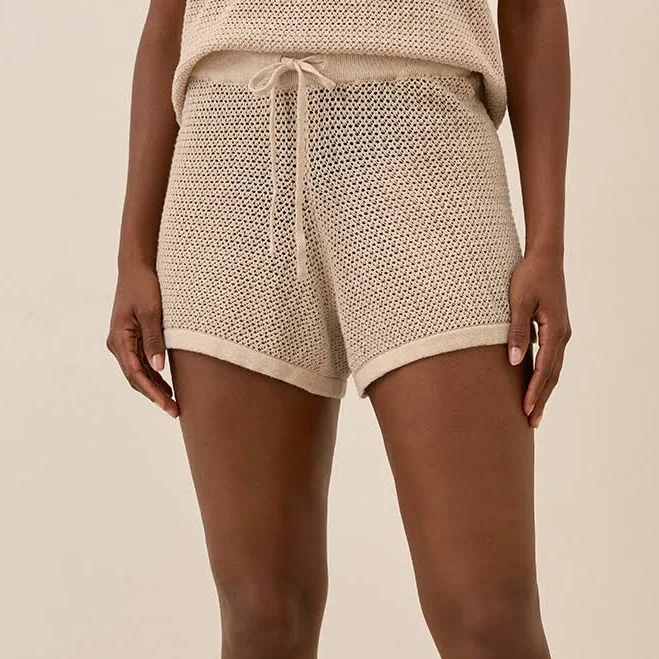 shorts Pact Women's Beachside Linen Crochet Mini Shorts p a c t $20