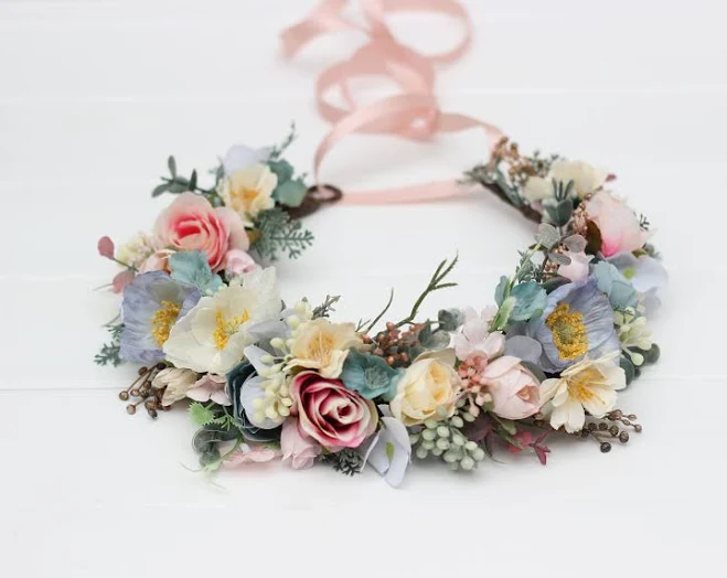 accessory Pastel Wildflower Flower Crown Etsy - Kochetova $18