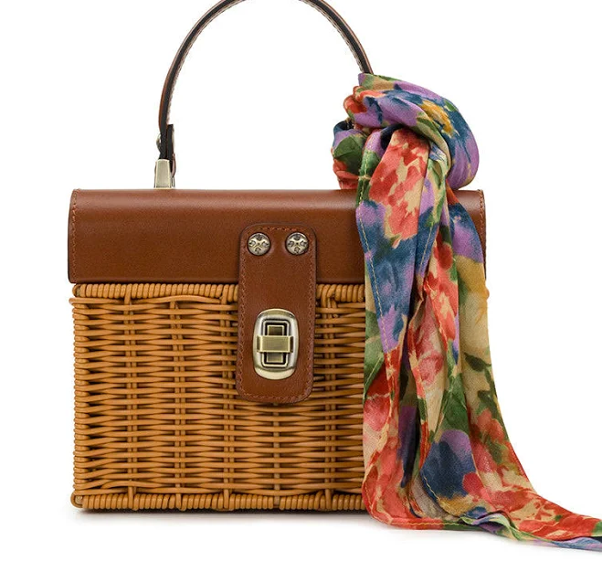 bag Patricia Nash Spring Wicker Small Vienne Basket Top Handle Handbag Patricia Nash Designs $199