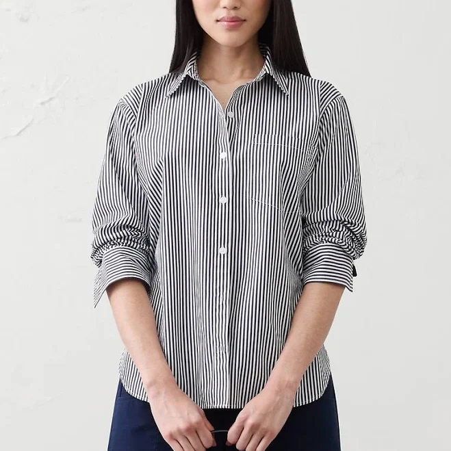 top Perfect Poplin Shirt Banana Republic Factory $35