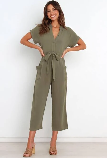 jumpsuit Petal & Pup Women's Archie Tie Waist Linen Jumpsuit Macy's $55.3