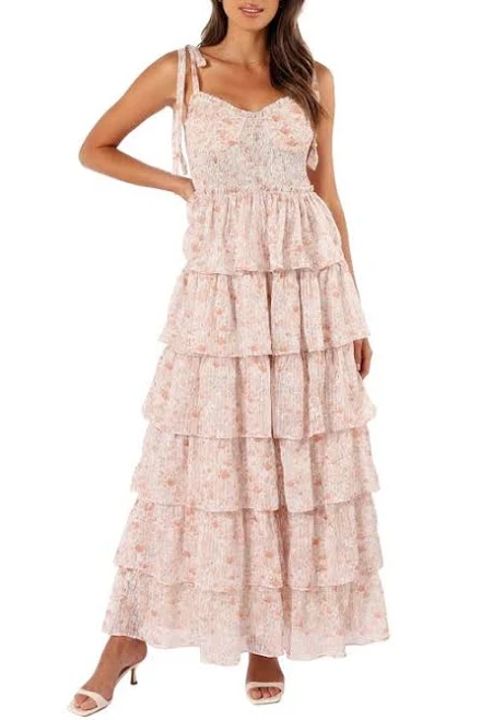 dress Petal & Pup Women's Kristah Floral Tiered Maxi Dress Nordstrom $109