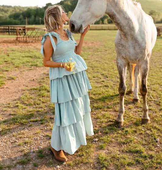dress PETAL & PUP Women's Petal and Pup Raphael Tiered Maxi Dress Petal & Pup USA $65.4