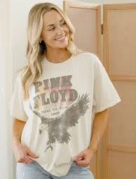 top Pink Floyd Eagle THRIFTED Graphic Tee shoplivylu $49