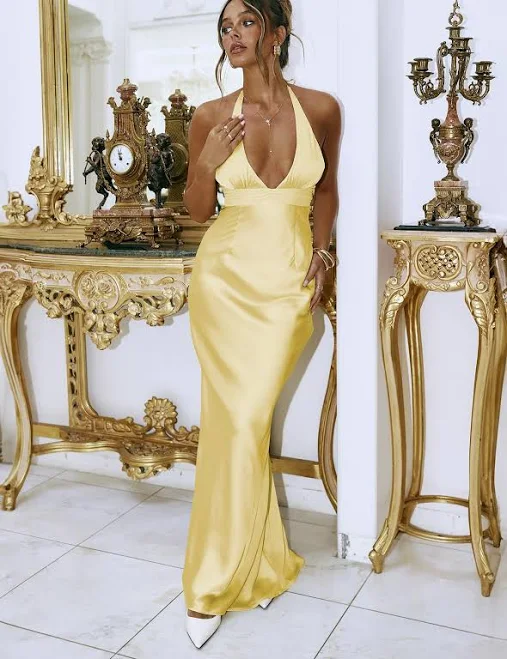 dress Princess Polly Odyssa Halter Maxi Dress Princess Polly US $99