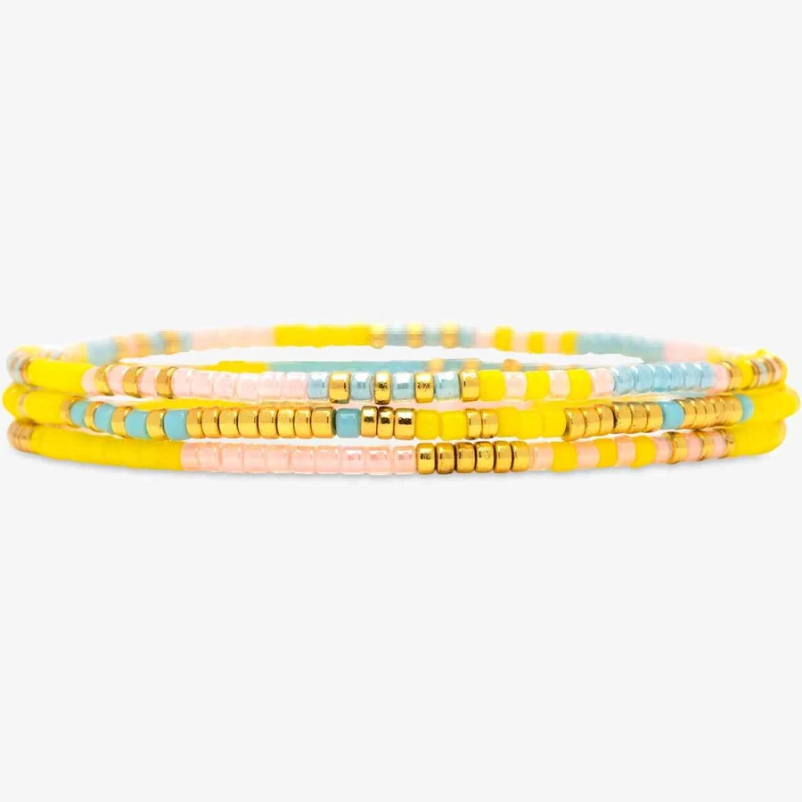 accessory Pura Vida Sunset Beach Stretch Seed Bead Bracelet Set of 3 Pura Vida $14