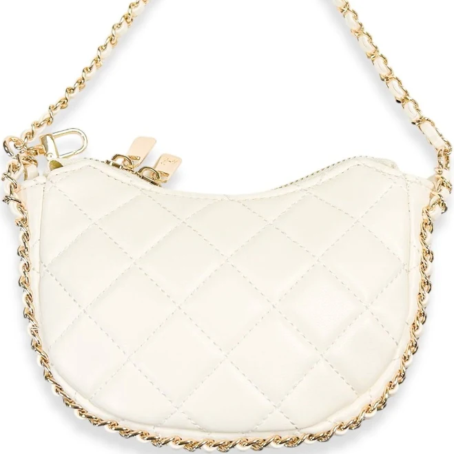 bag Quilted Leather Crescent Purse doe a dear $49.99