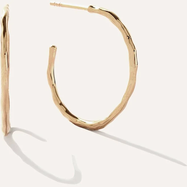 accessory Quince 18K Gold Vermeil Hammered Hoops Quince $68