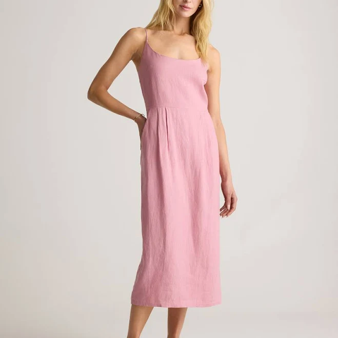 dress Quince Women's European Linen Scoop Neck Midi Dress Quince $84