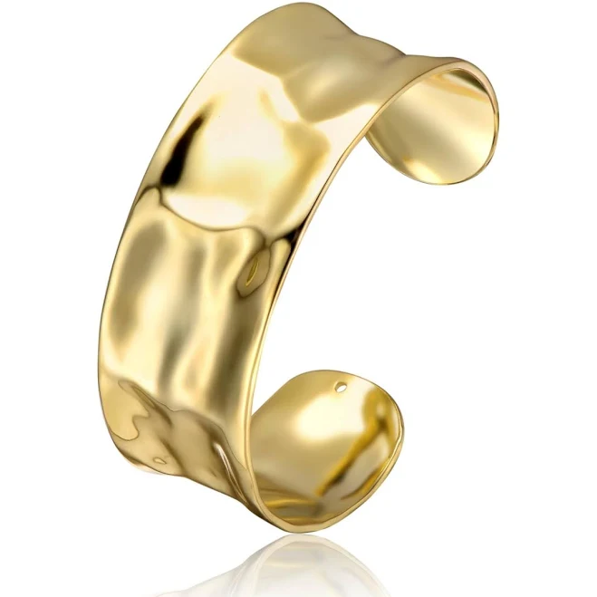 accessory Rachel Glauber 14K Gold Plated Hammered Finish Bangle Bracelet Cuff Macy's $43.2