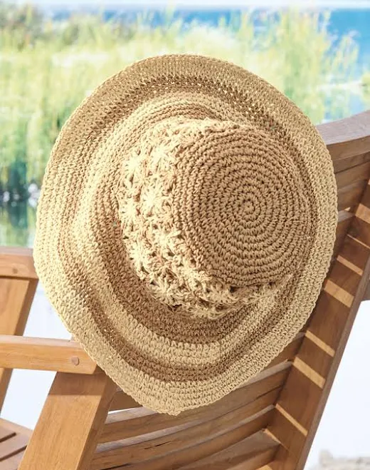 accessory Raffia Hat Coldwater Creek $59.95