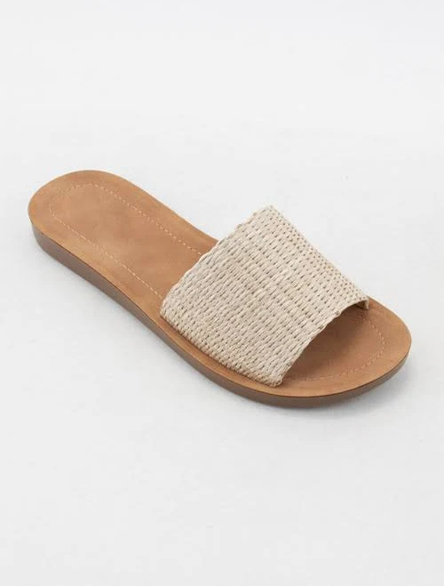 shoes Raffia Single Band Sandals Fashionjunkee.com $22