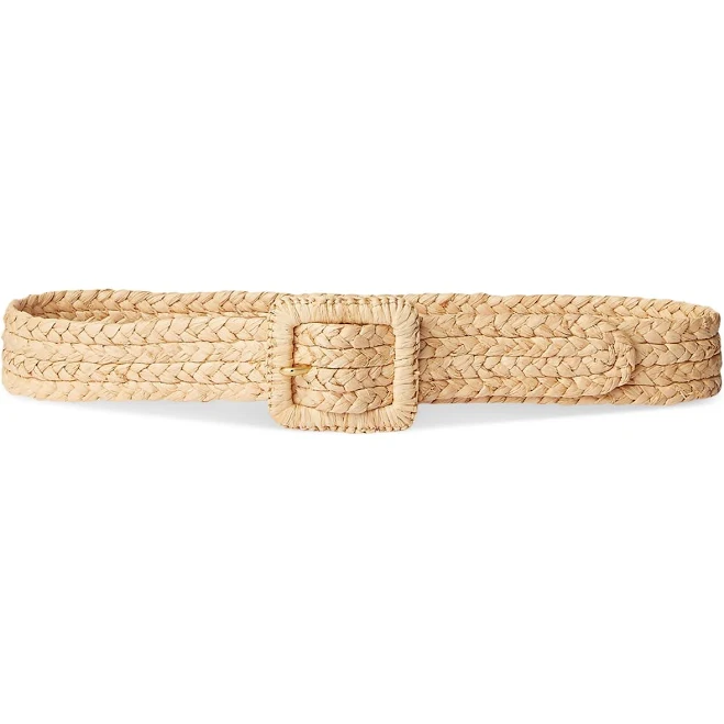 accessory Ralph Lauren Women's Raffia Wide Belt Macy's $85