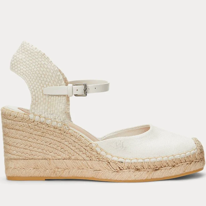 shoes Ralph Lauren Women's Robby Canvas & Jute Espadrille Sandals Ralph Lauren $155