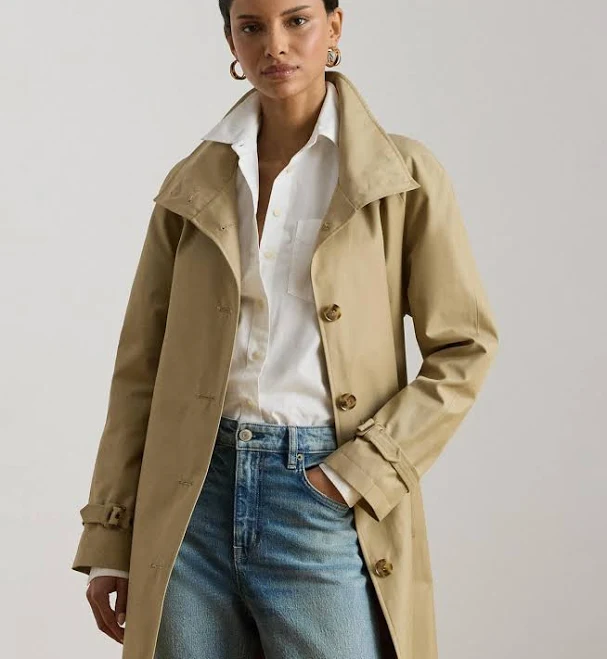 outerwear Ralph Lauren Women's Single Breasted Belted Trench Coat Macy's $168