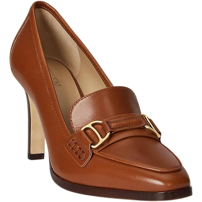 shoes Ralph Lauren Women's Tasha Leather Slip-On Pumps Macy's $195