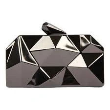 bag Reberomantic Women Lattice Pattern Metal Handbag Chain Geometric Evening Clutch Purse eBay $24.42