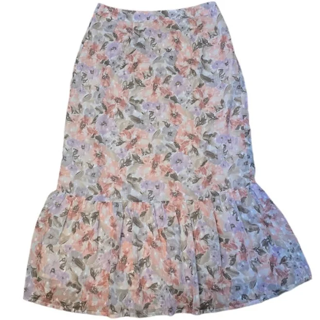 skirt Sadie & Sage Pastel Floral Midi Skirt Poshmark $22