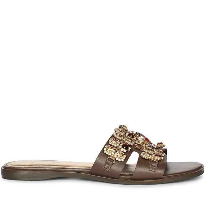 shoes Saint Eileen Embroidered Leather Slides SaintG USA $180