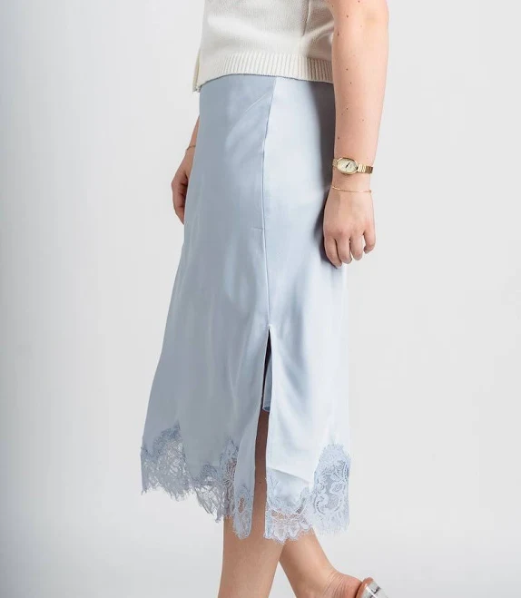 skirt Satin Midi Skirt Lush Fashion Lounge $59