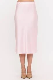 skirt Satin Slip Midi Skirt | Baby Pink Thread By Thread Boutique $68