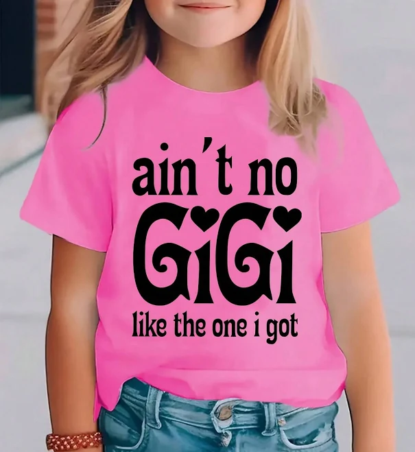 top SHEIN Girls Loose Fit Round Neck Short Sleeve Slogan Graphic T-Shirt Shein $4.19