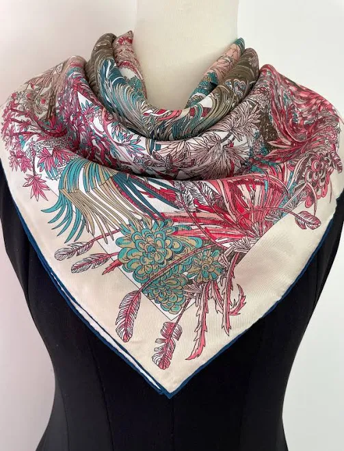 accessory Silk Twill Square Scarf Etsy - Seller $59.99