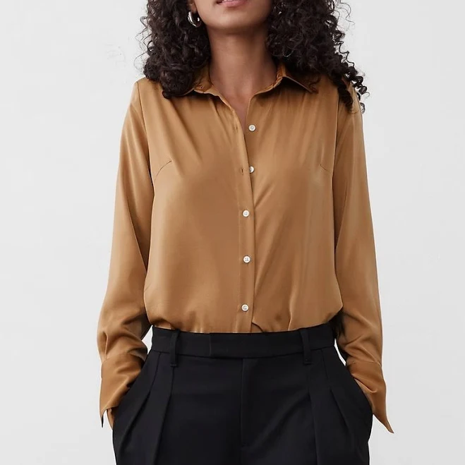 top Silky Classic Shirt Banana Republic Factory $48
